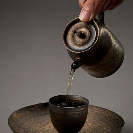Black Pottery Gilded Tea Sets - RENCONTRE ZEN&Tea