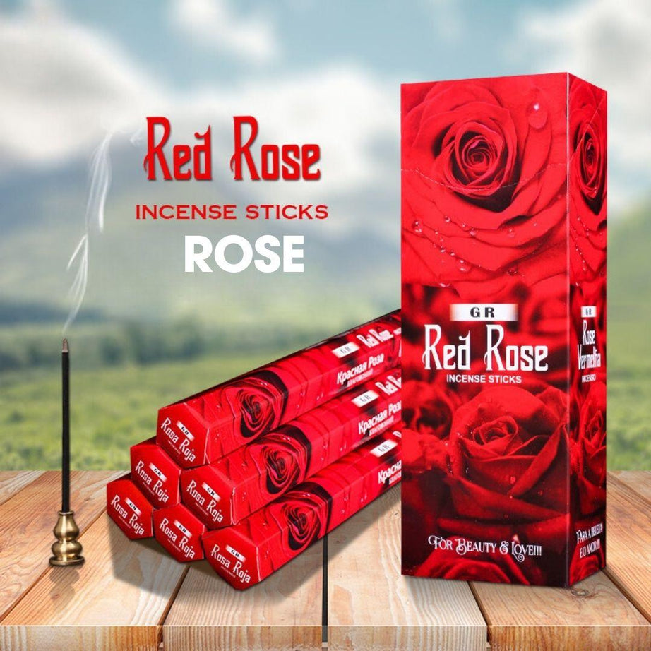 Flute Incense Sticks-Red Rose