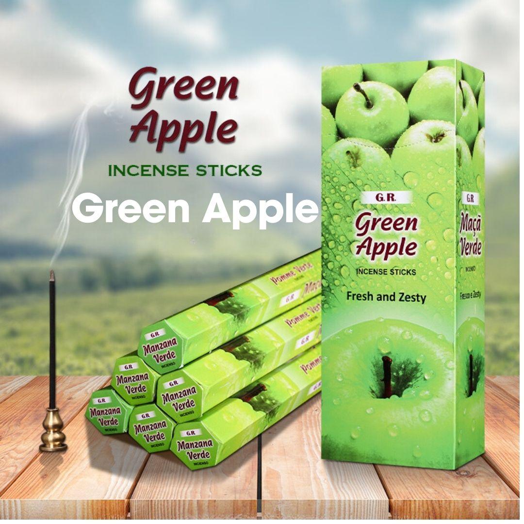 Flute Incense Sticks-Green Apple