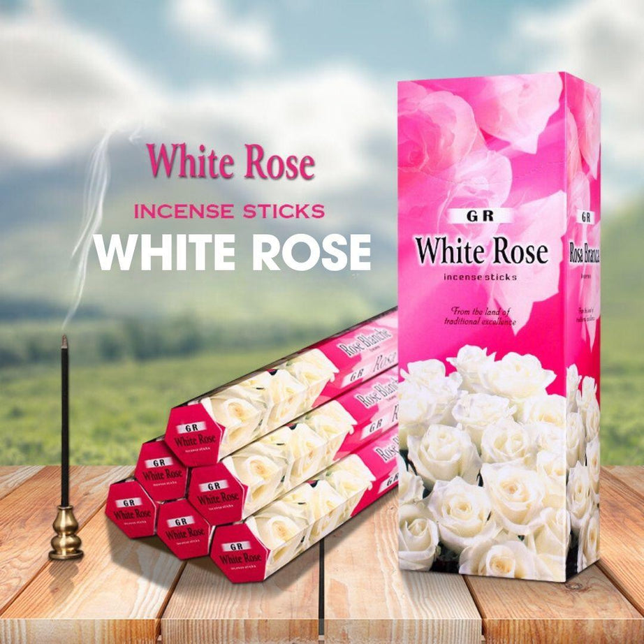 Flute Incense Sticks-White Rose