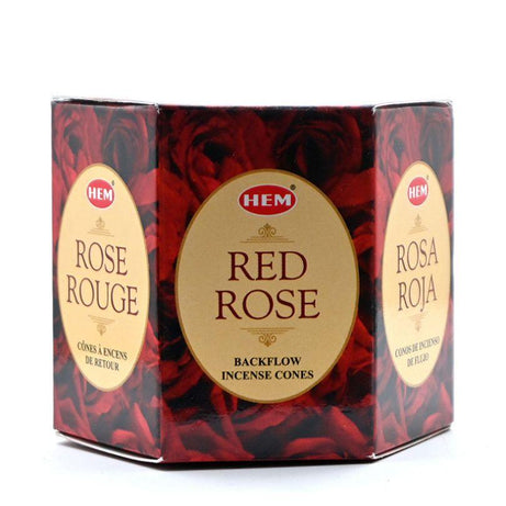 Natural Back flow Incense Cones-Red Rose