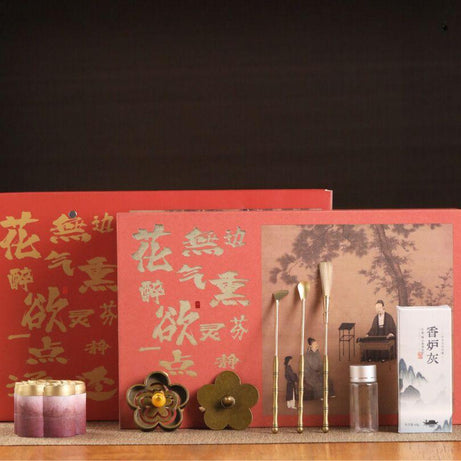 Spring Plum Blossom Incense Powder Burner Set - RENCONTRE ZEN&Tea