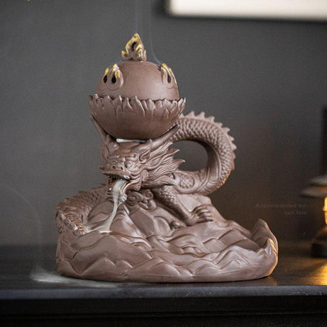 Zen Dragon Waterfall Backflow Incense Burner - RENCONTRE ZEN&Tea